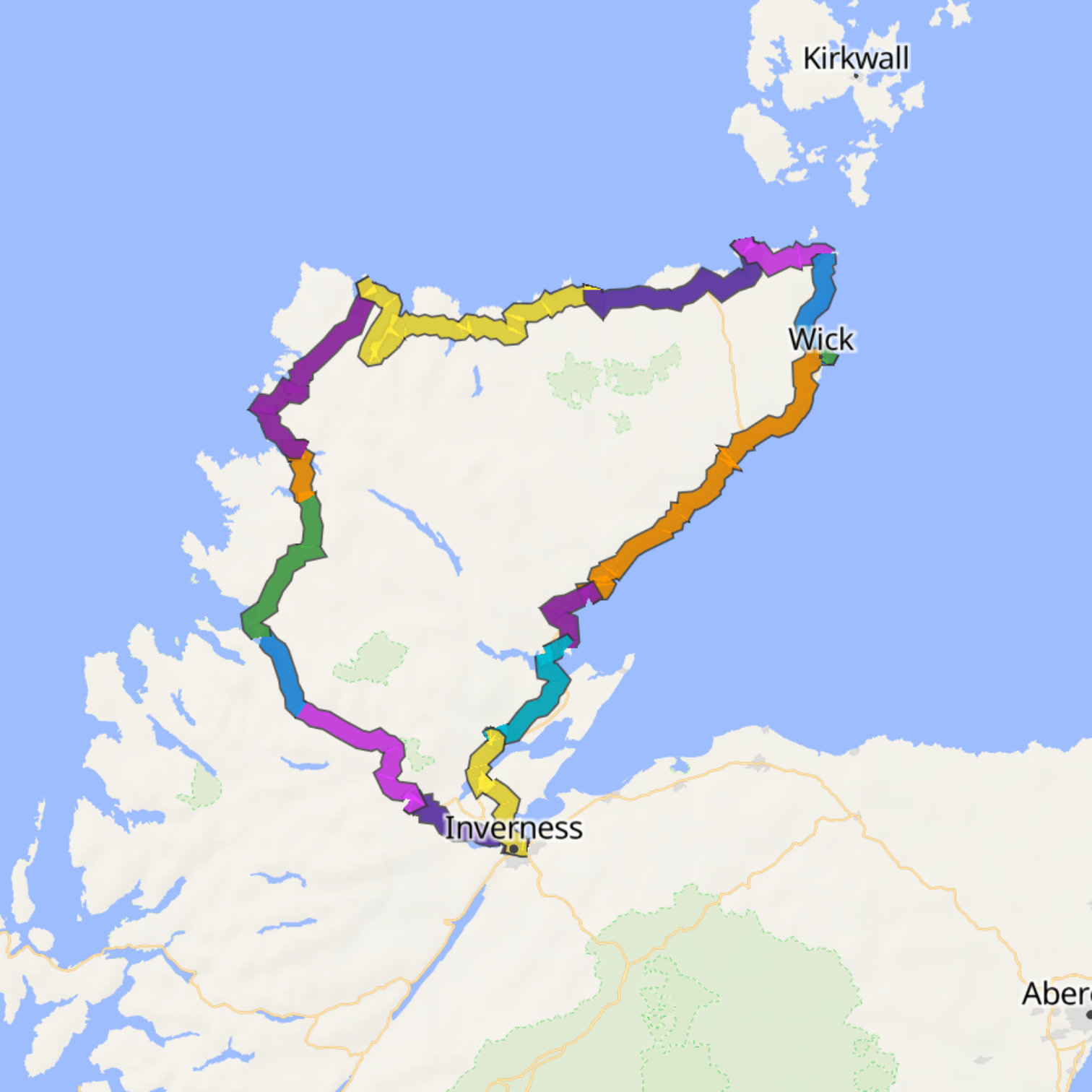 Map itinerary