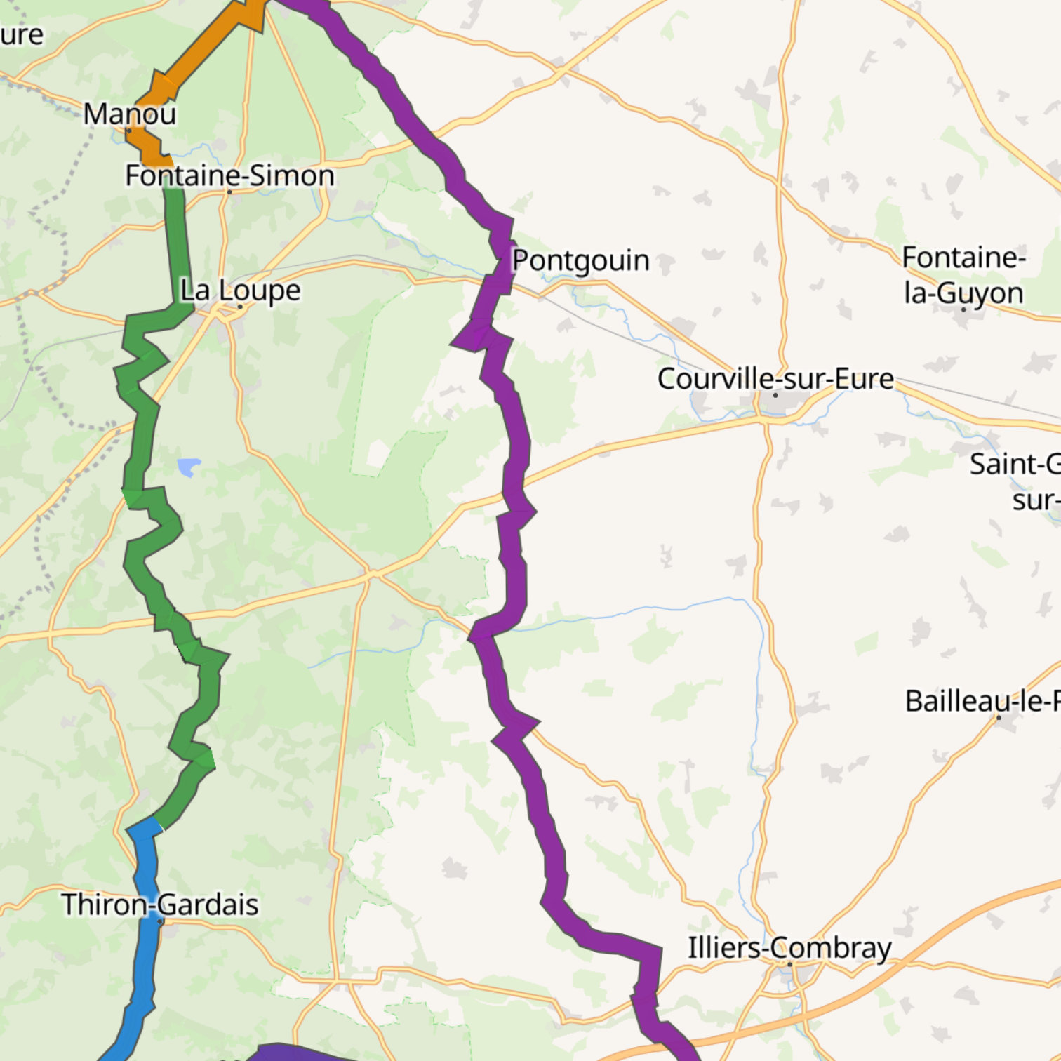 Map itinerary