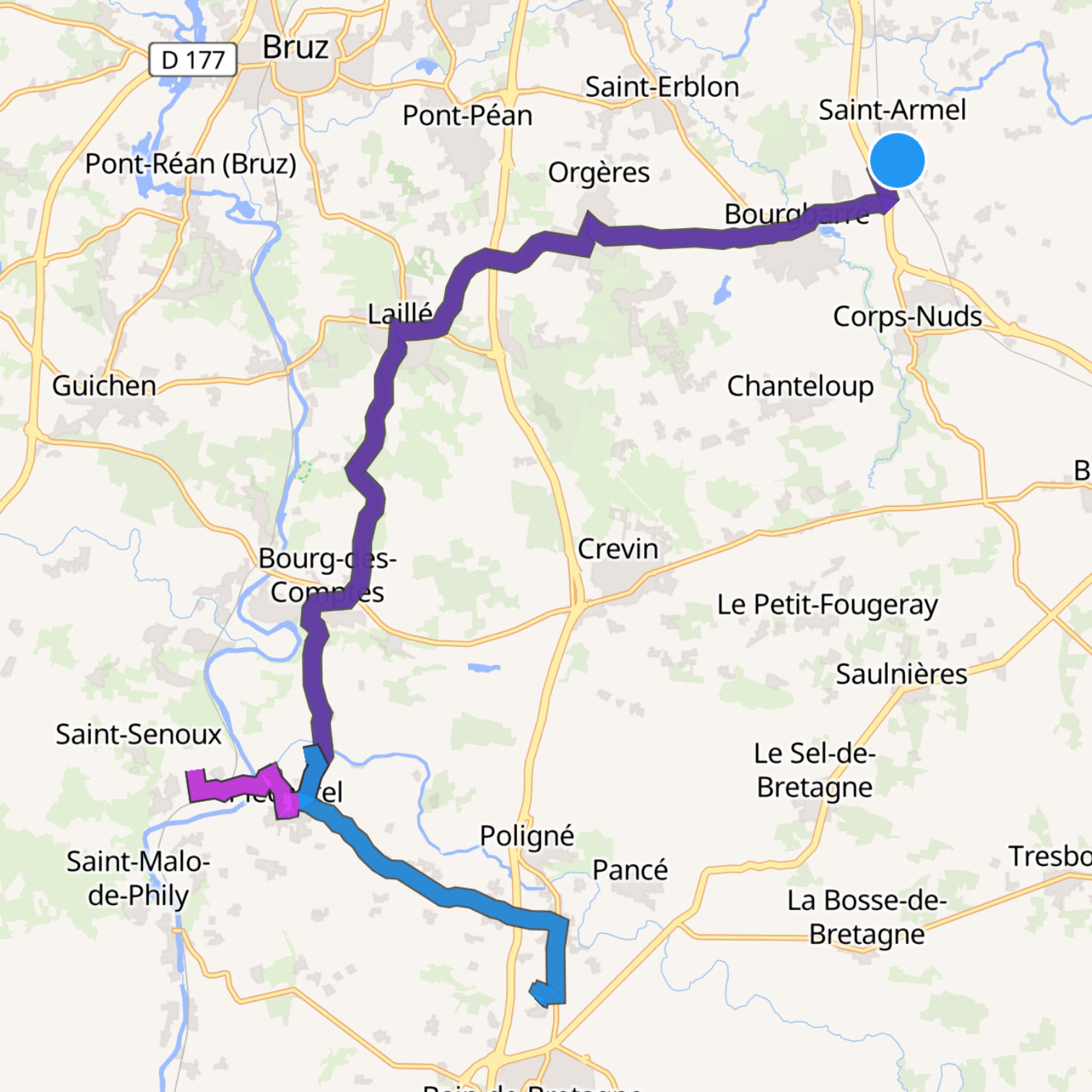 Map itinerary