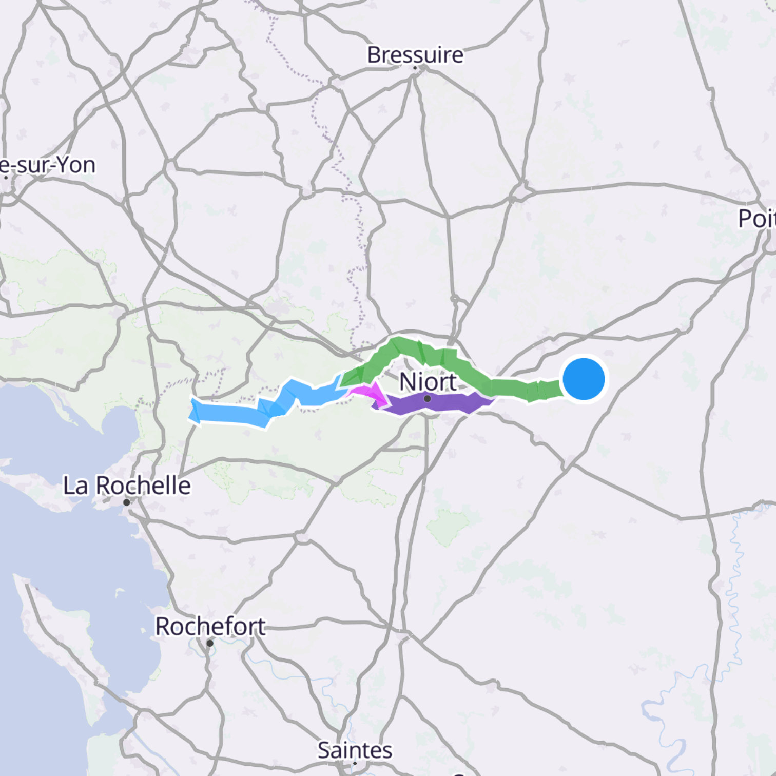 Map itinerary