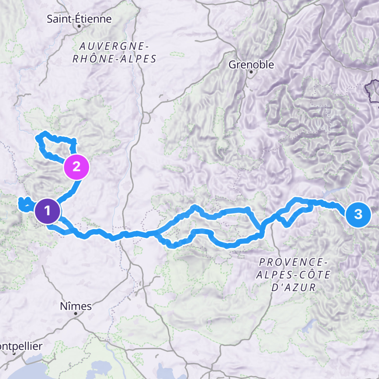 Map itinerary