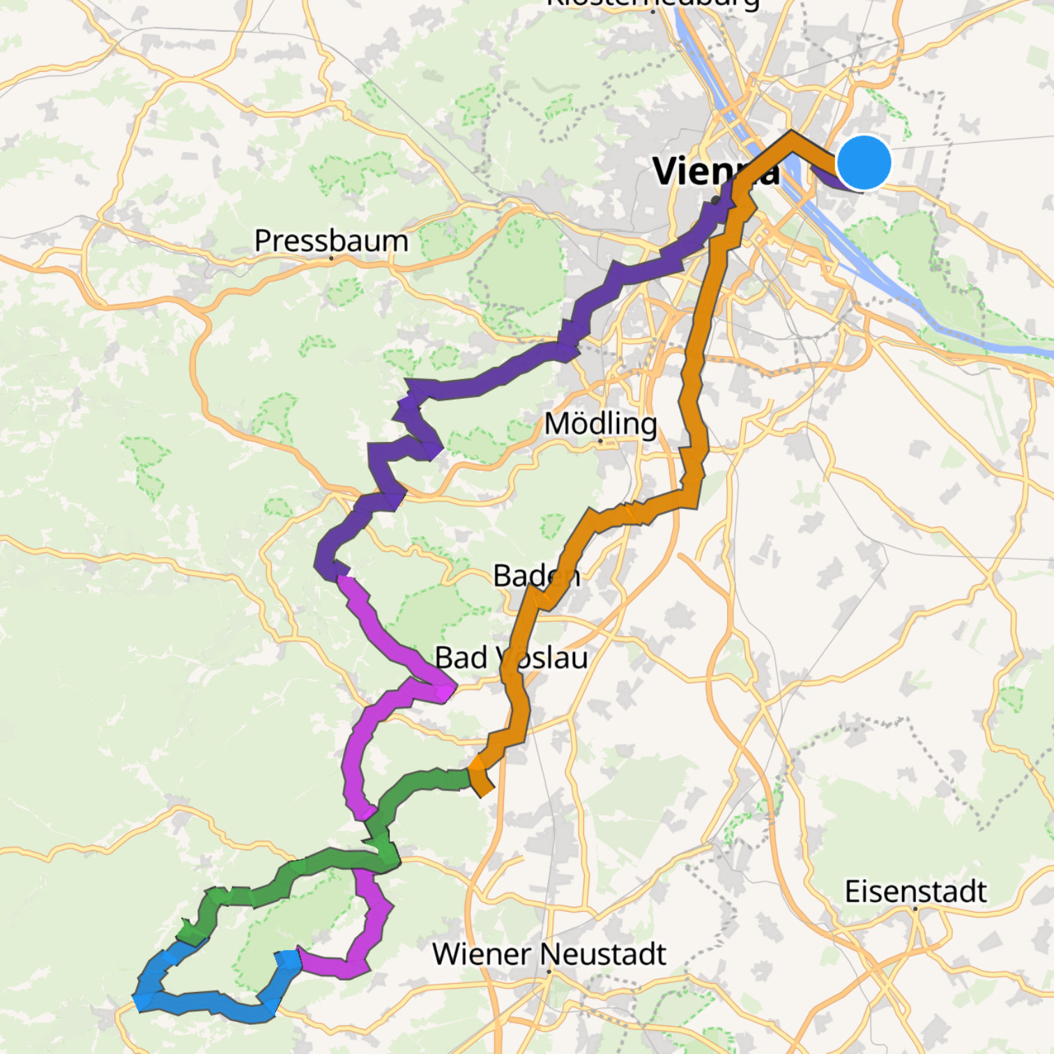 Map itinerary