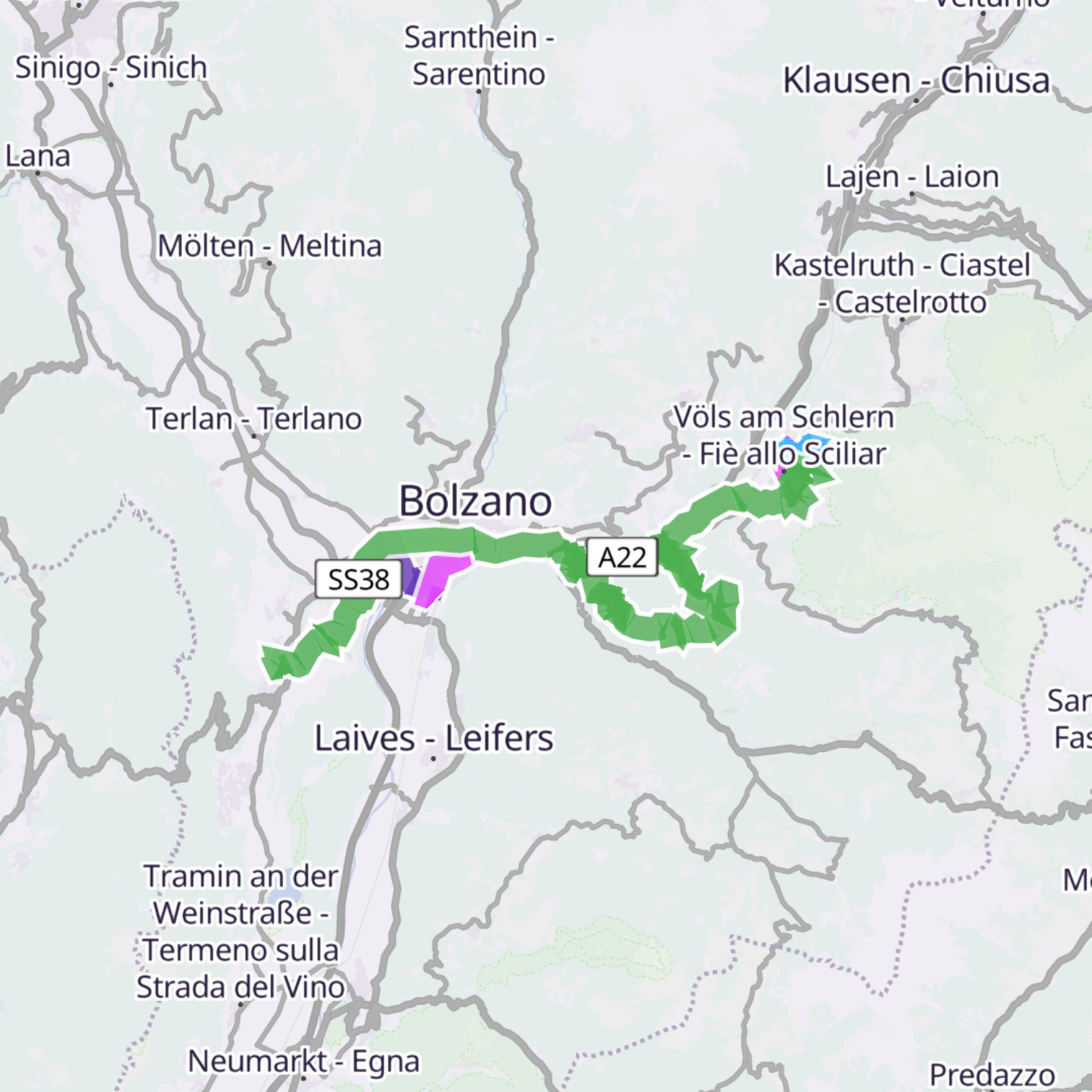 Map itinerary