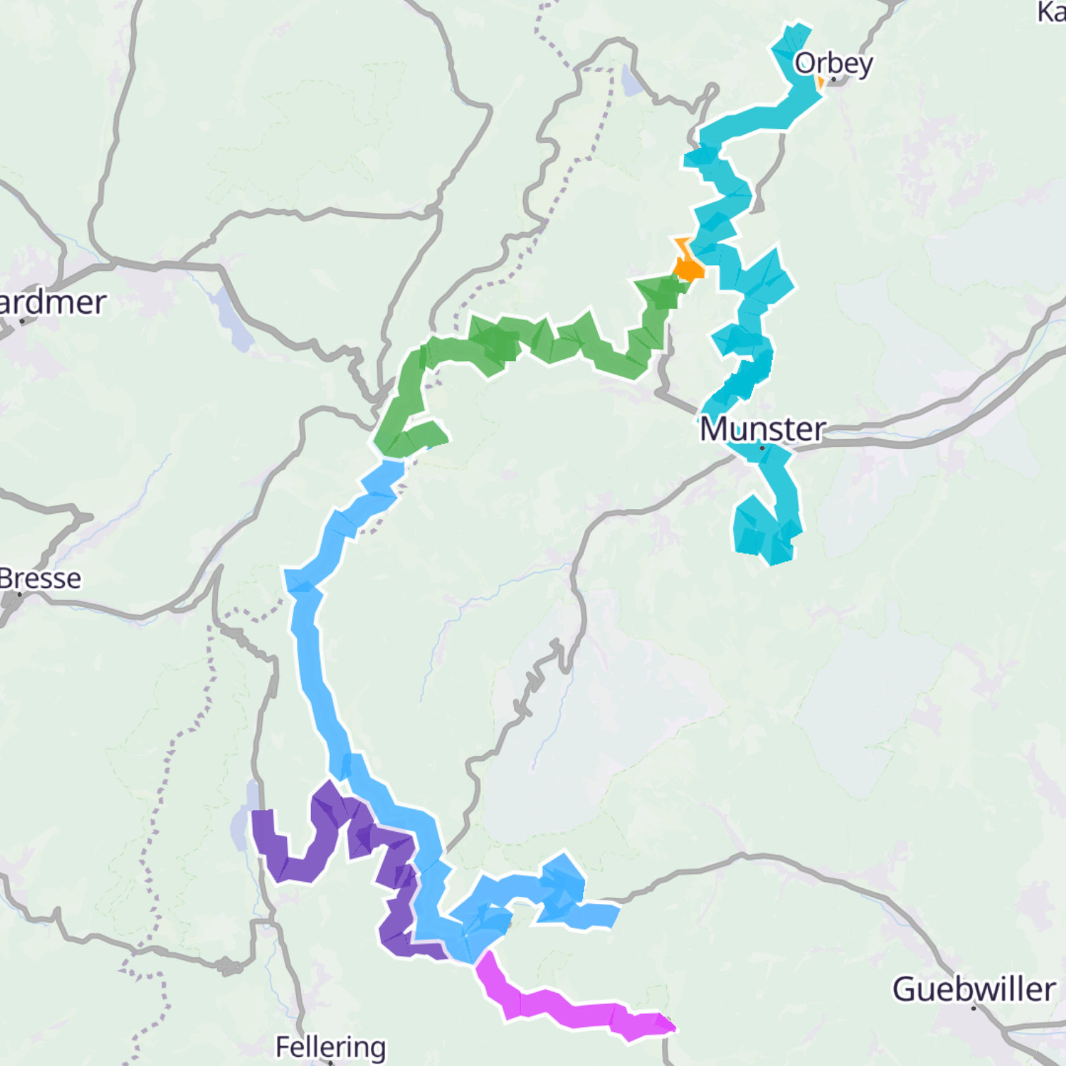 Map itinerary
