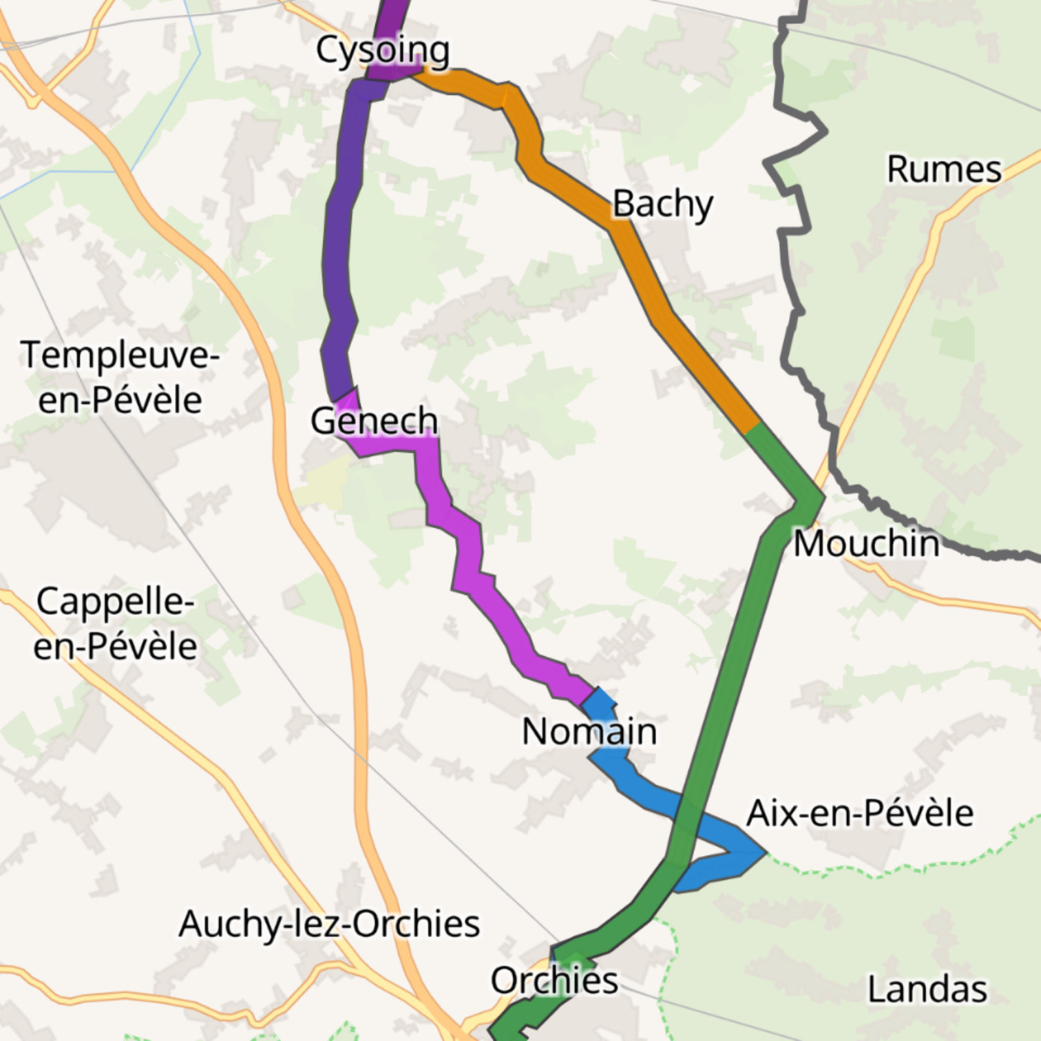 Map itinerary