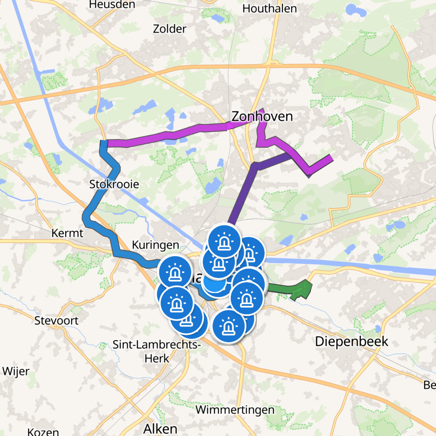 Map itinerary