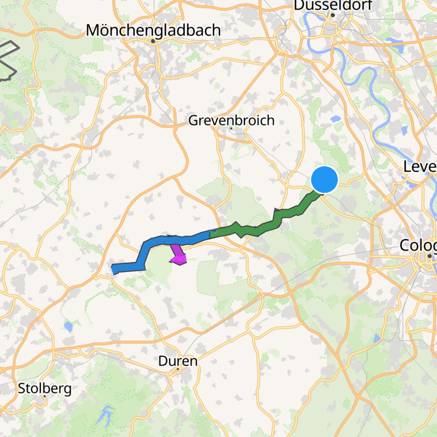 Map itinerary