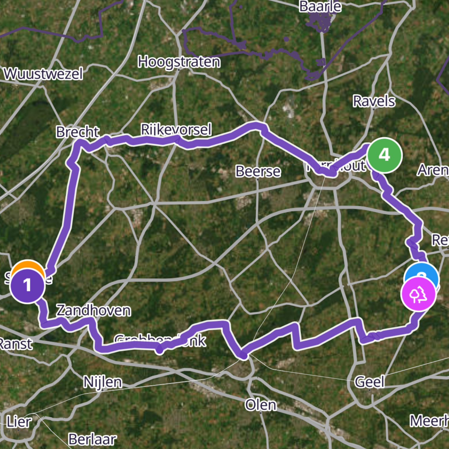 Map itinerary
