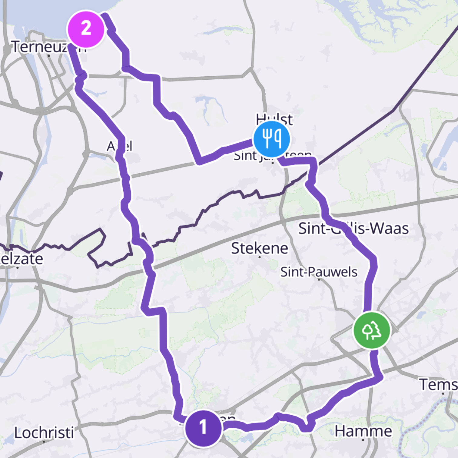 Map itinerary