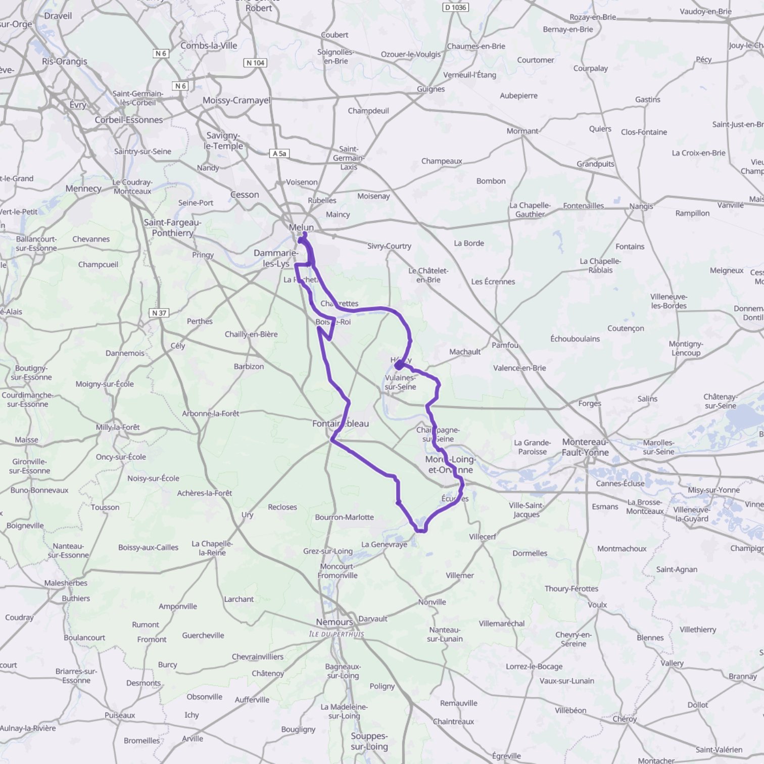 Map itinerary