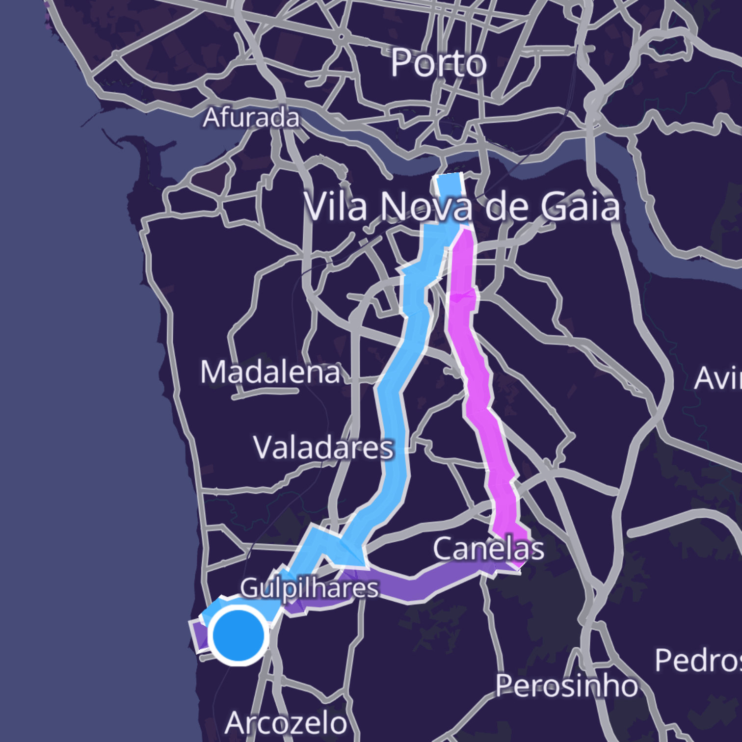 Map itinerary