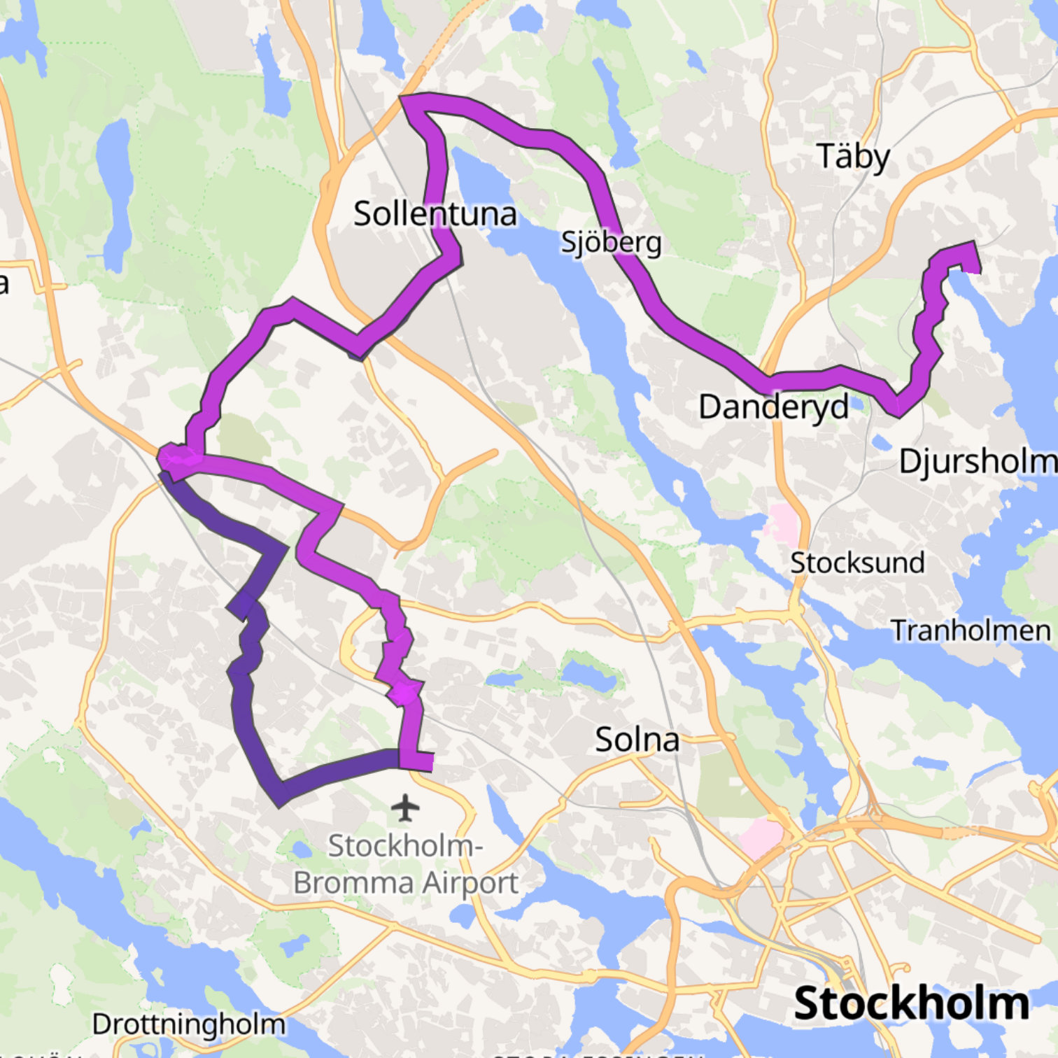 Map itinerary