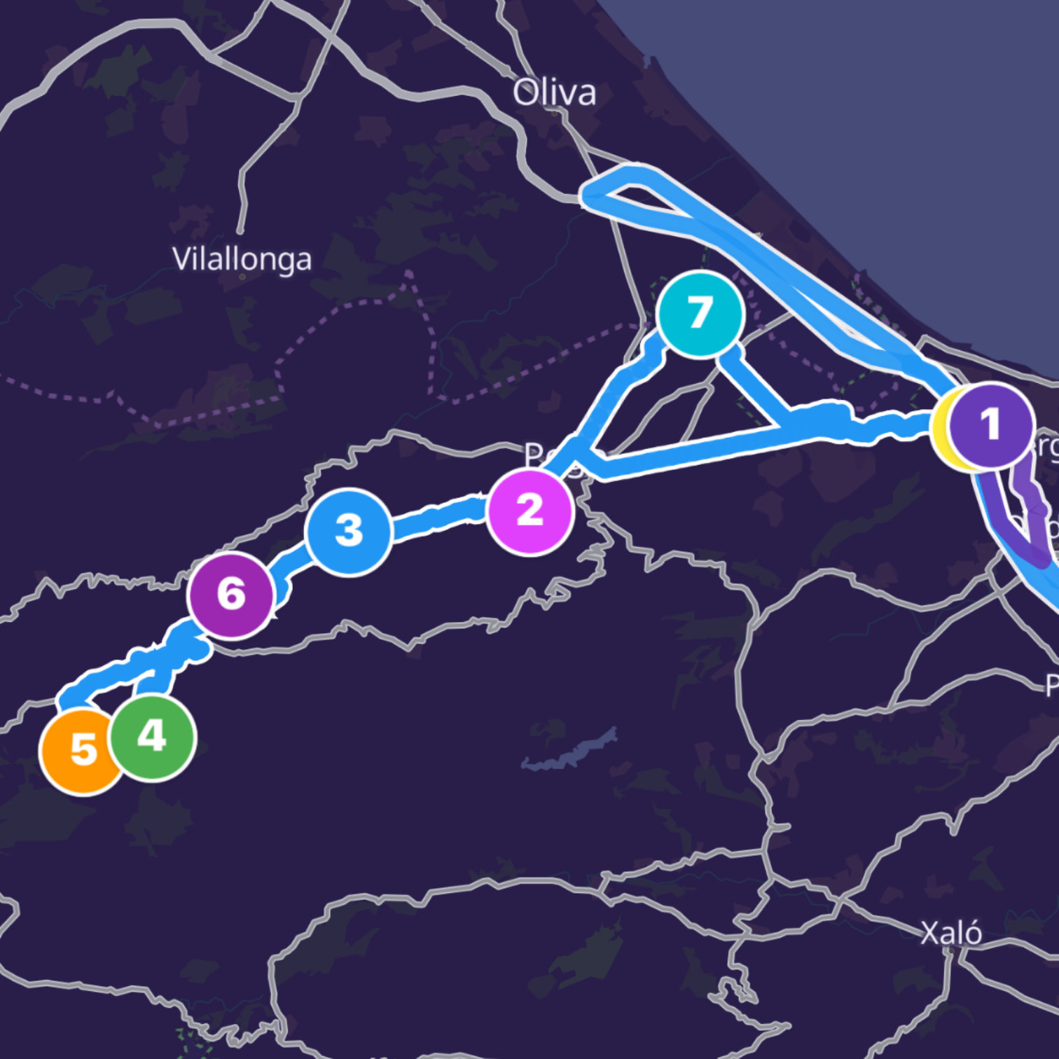Map itinerary