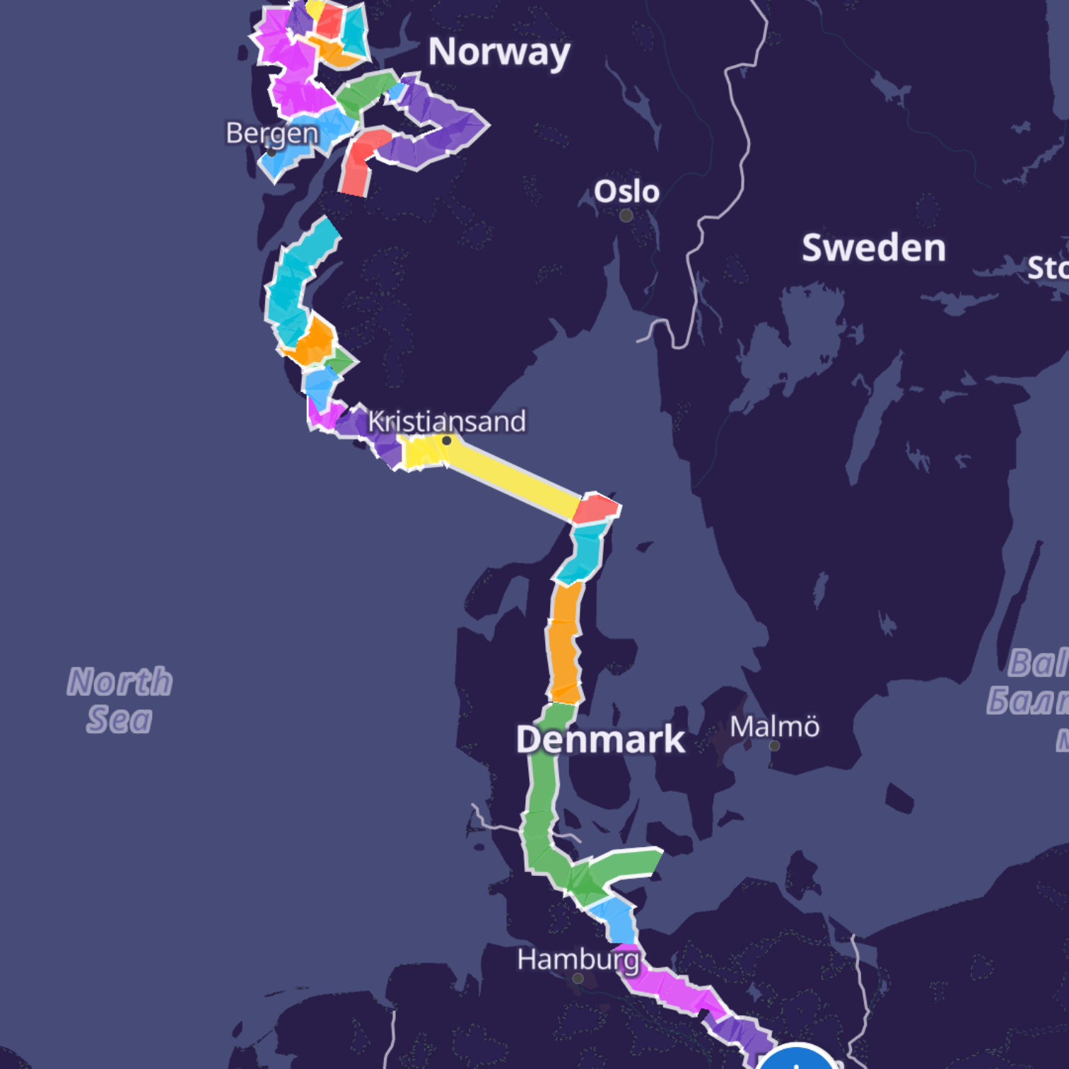 Map itinerary