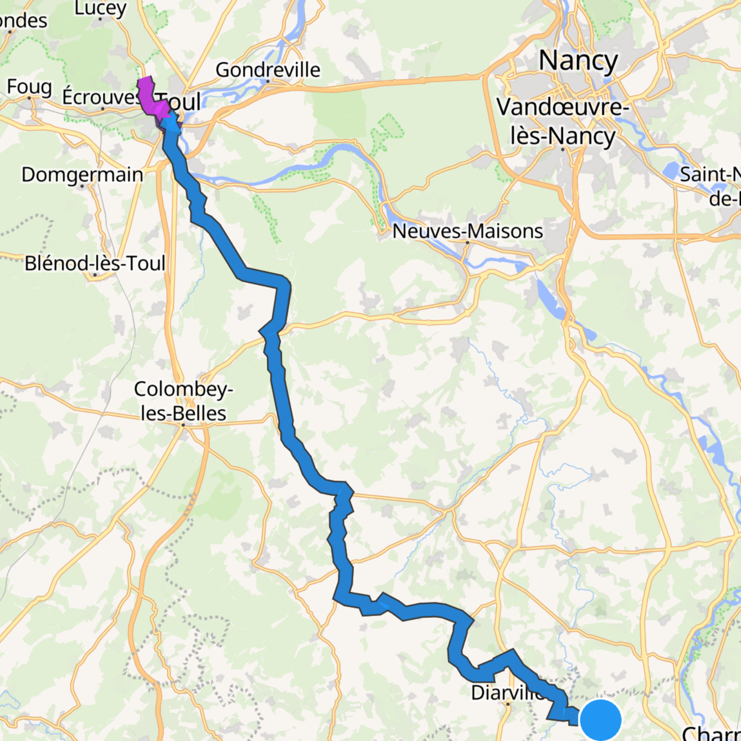 Map itinerary