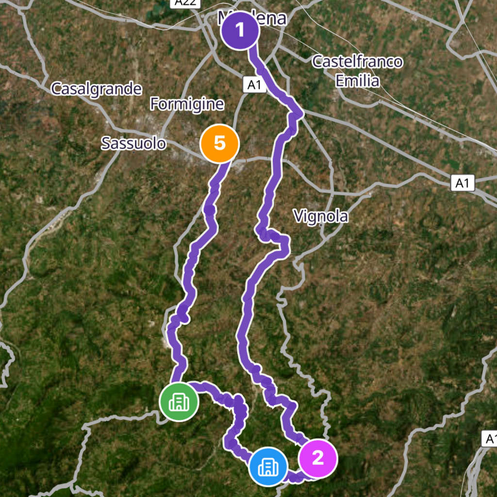 Map itinerary