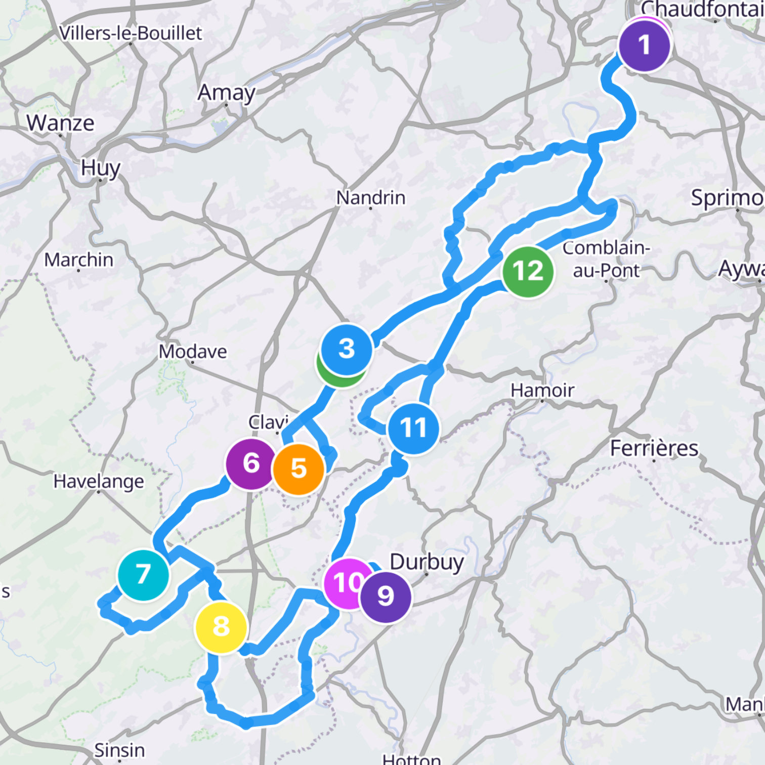 Map itinerary
