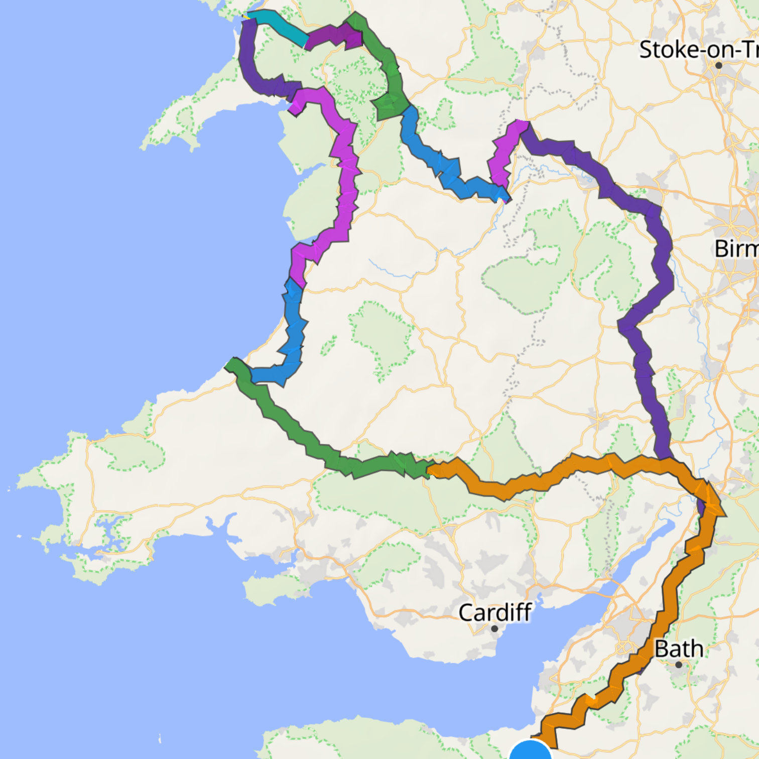 Map itinerary