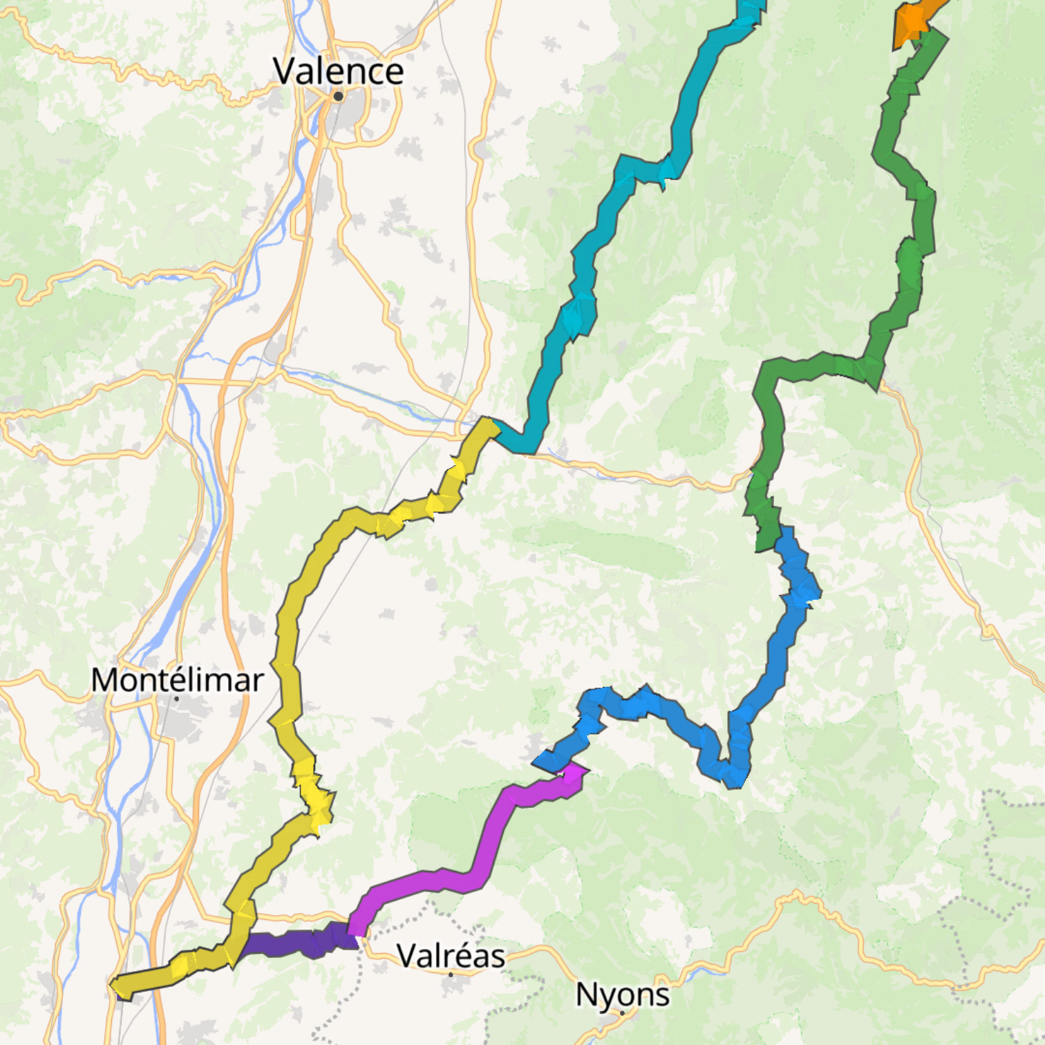Map itinerary