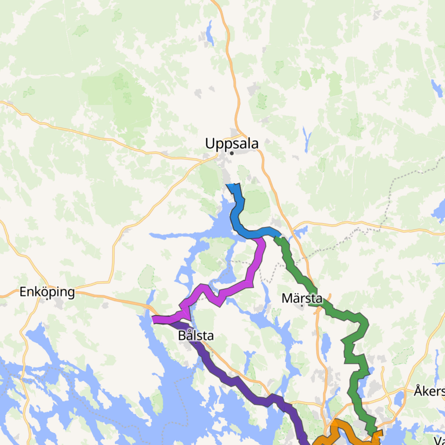 Map itinerary