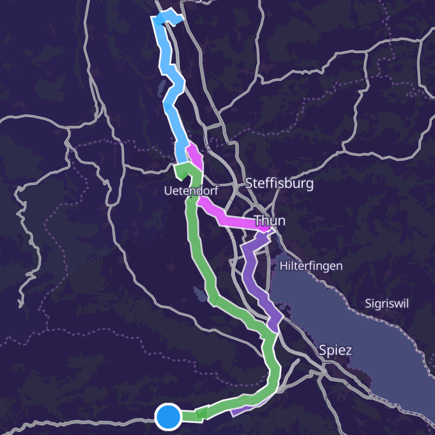 Map itinerary