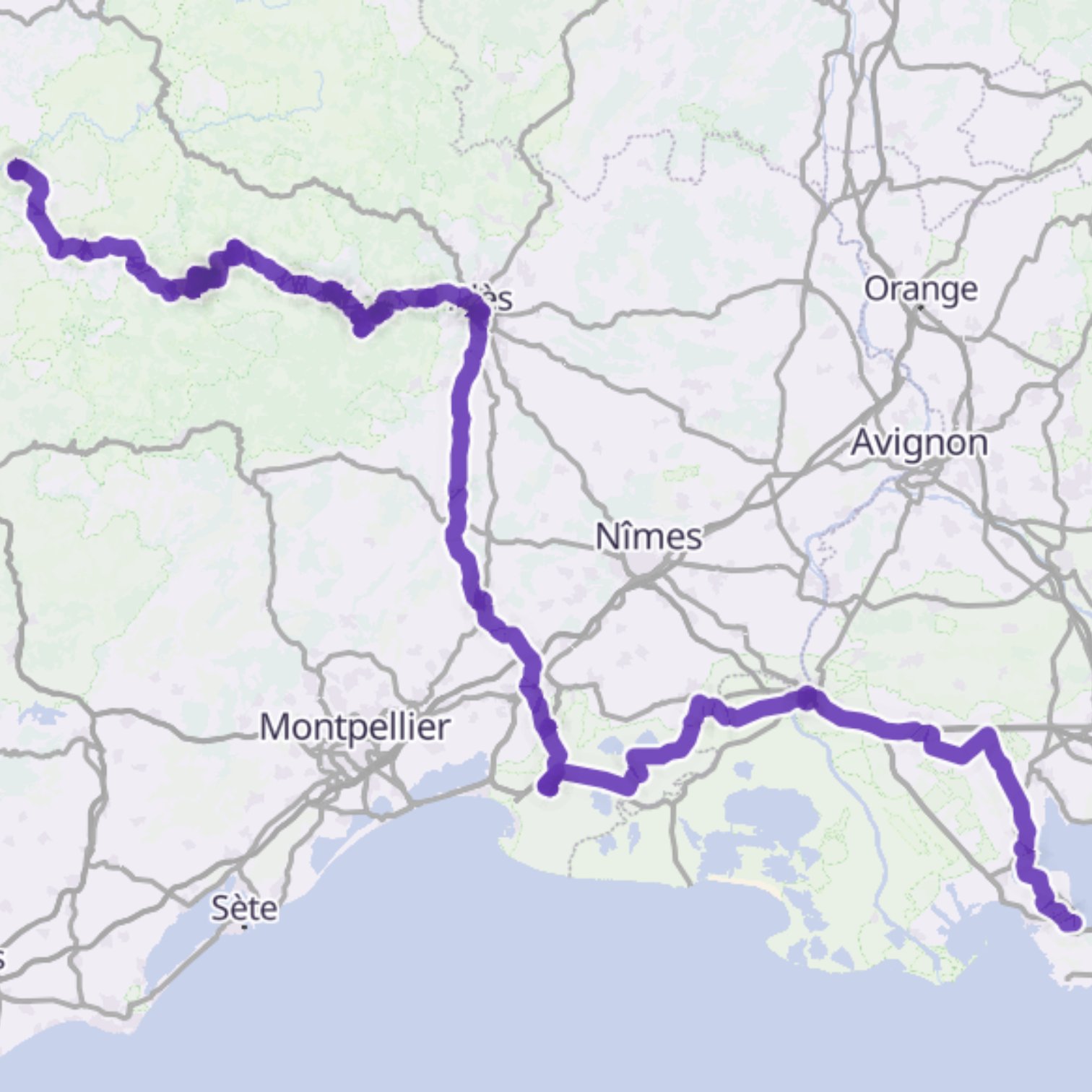 Map itinerary