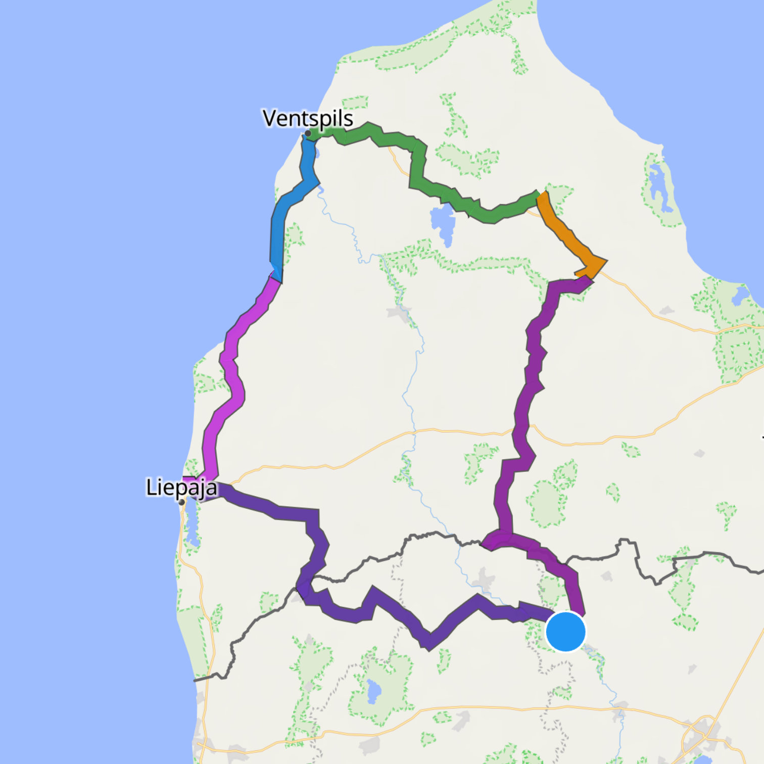 Map itinerary