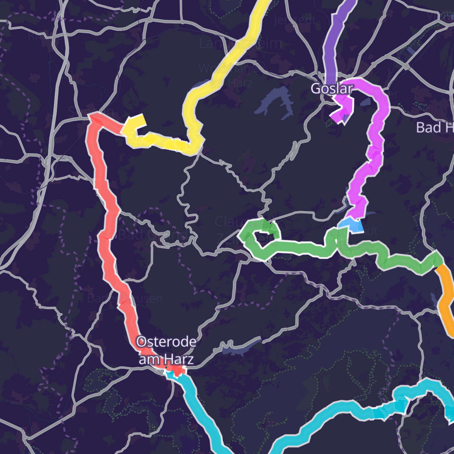 Map itinerary