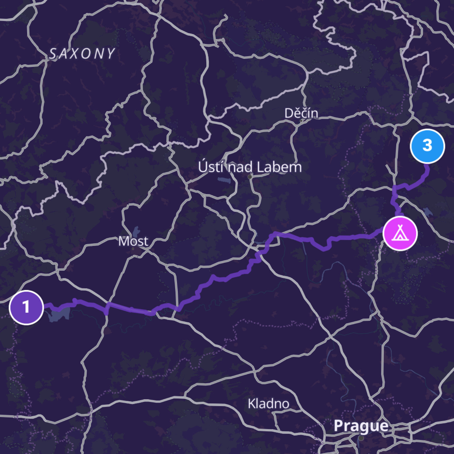 Map itinerary
