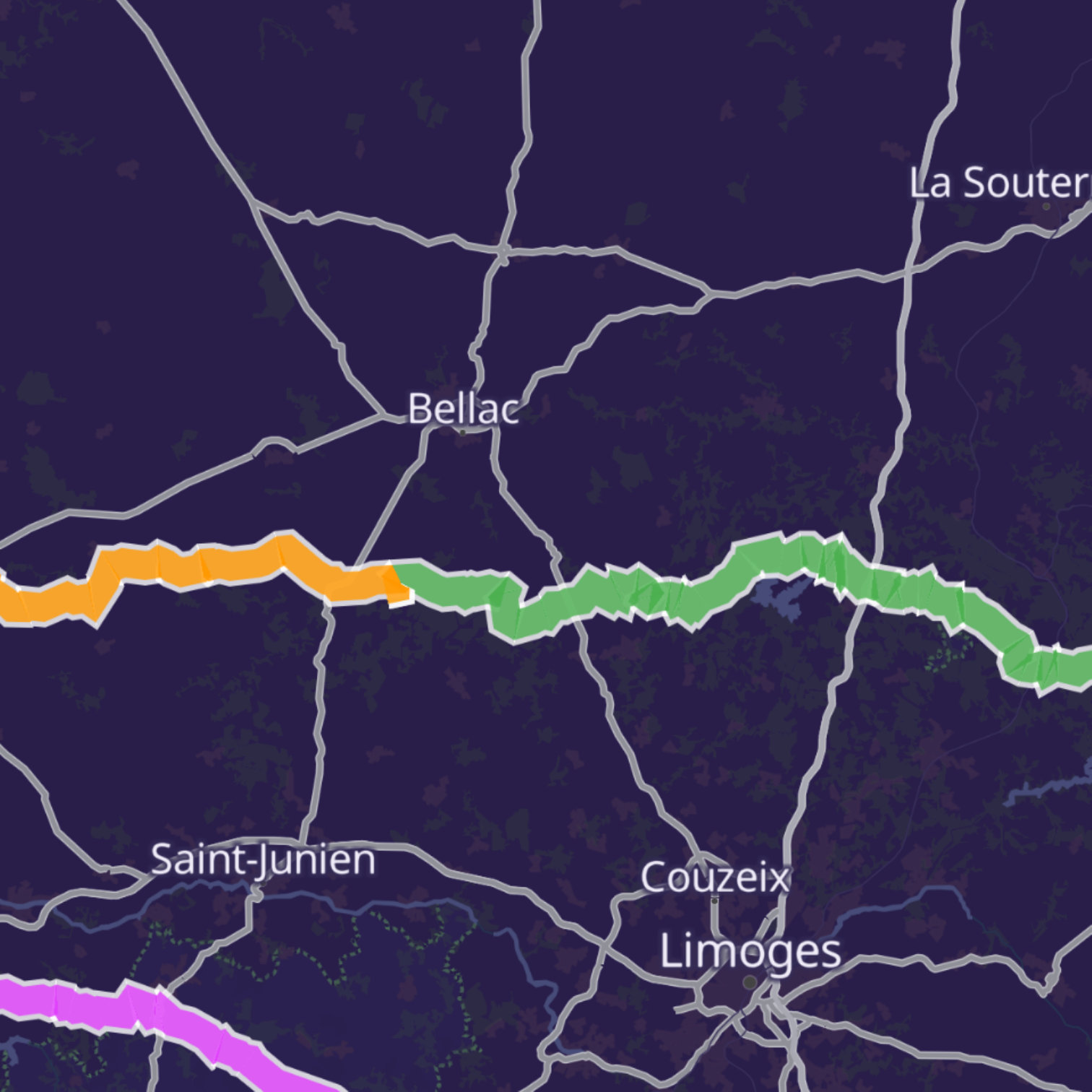Map itinerary
