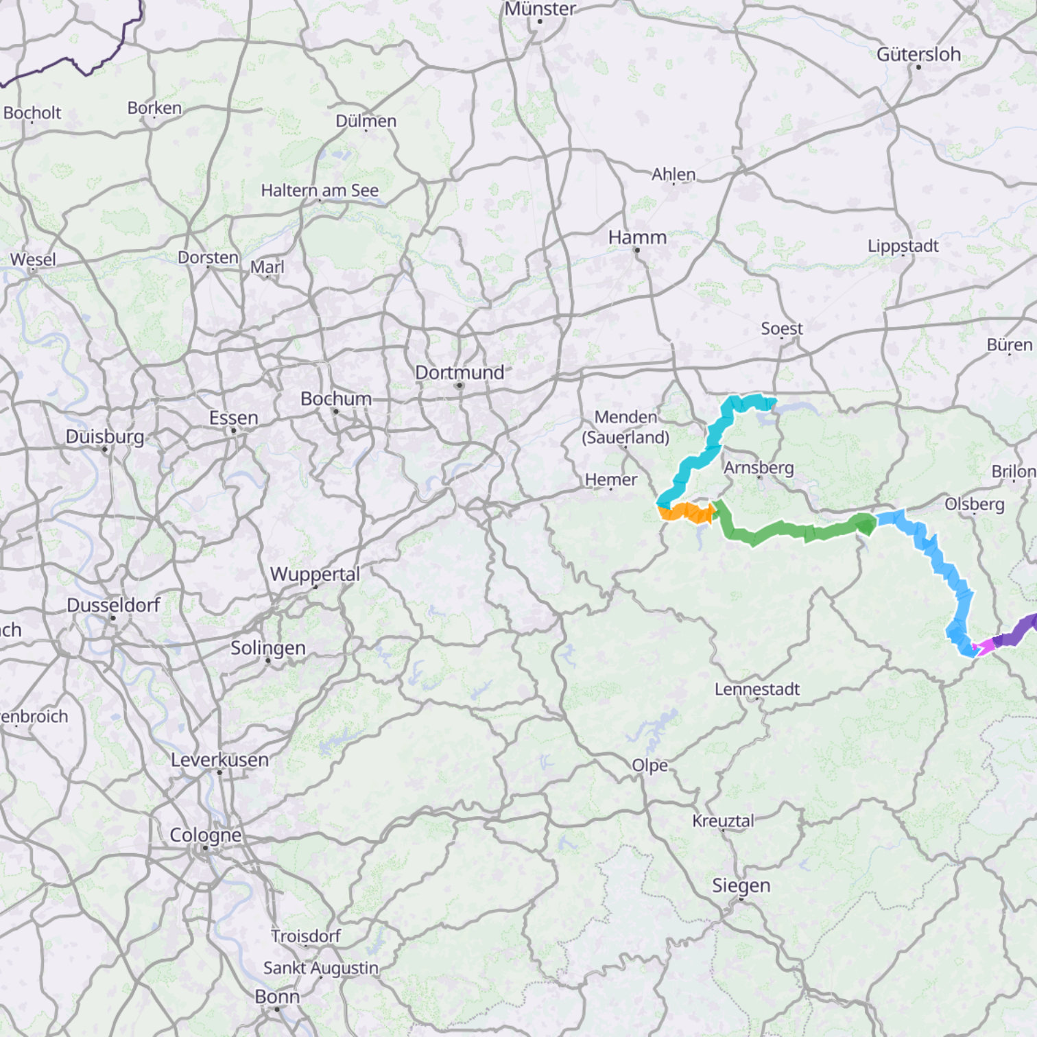 Map itinerary