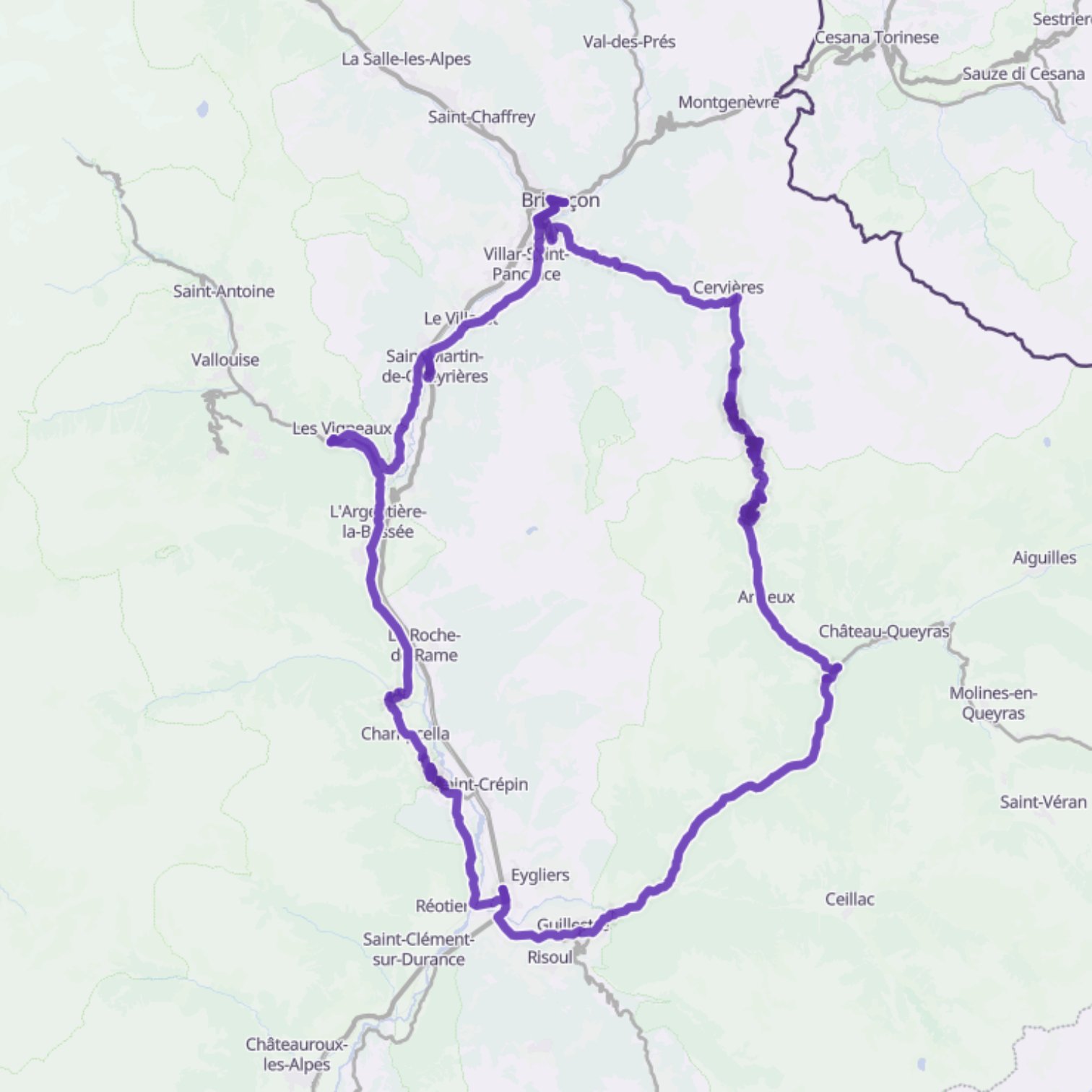 Map itinerary