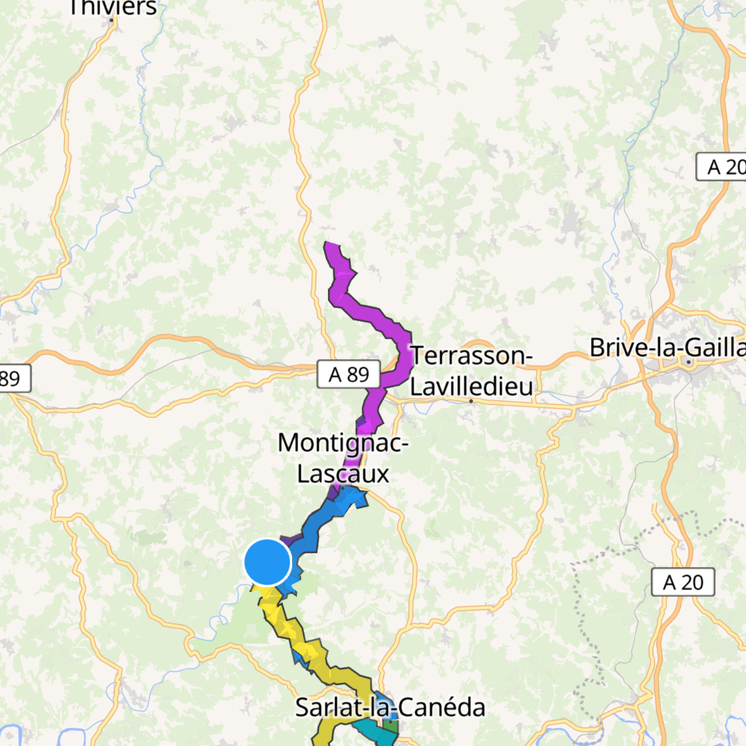 Map itinerary