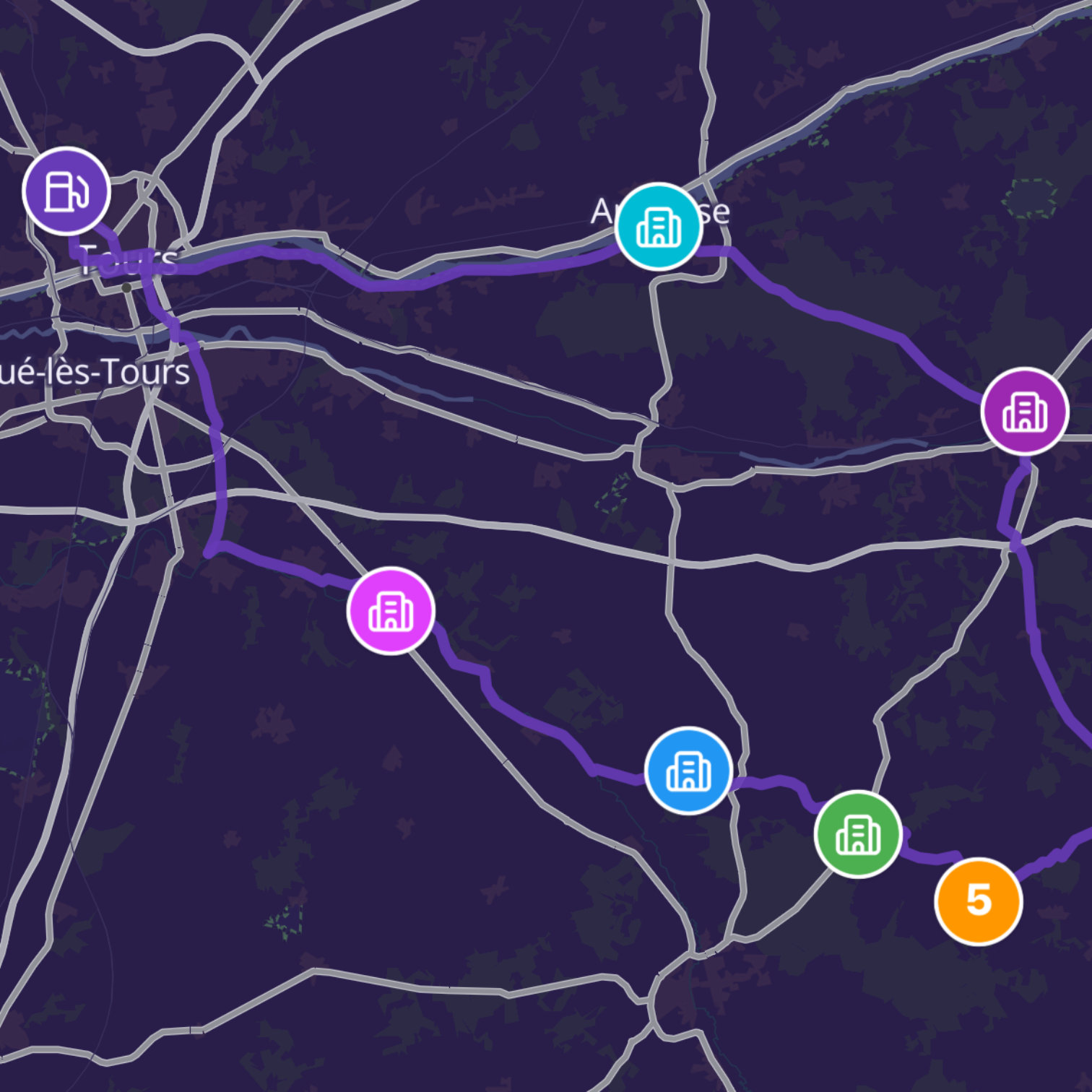 Map itinerary