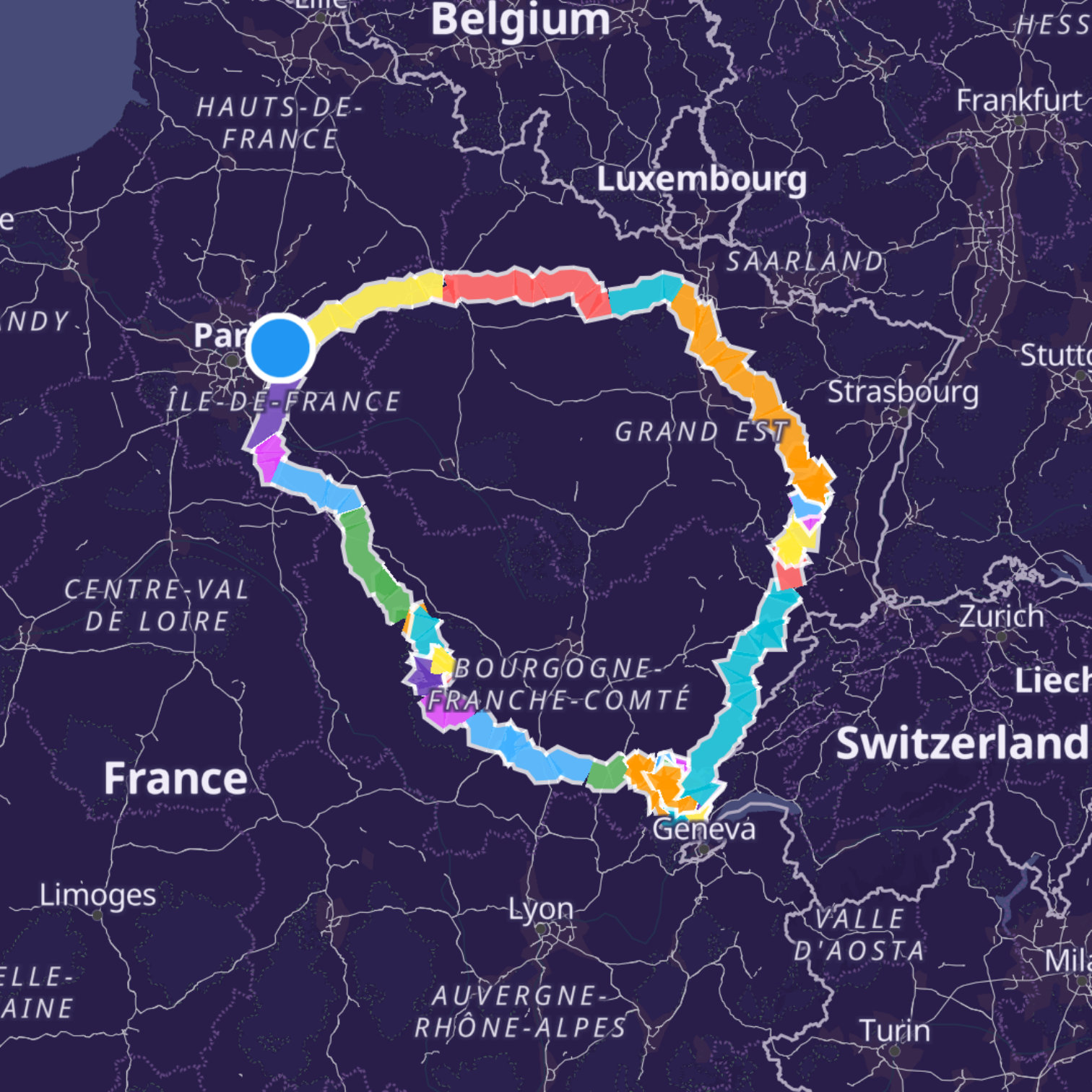 Map itinerary