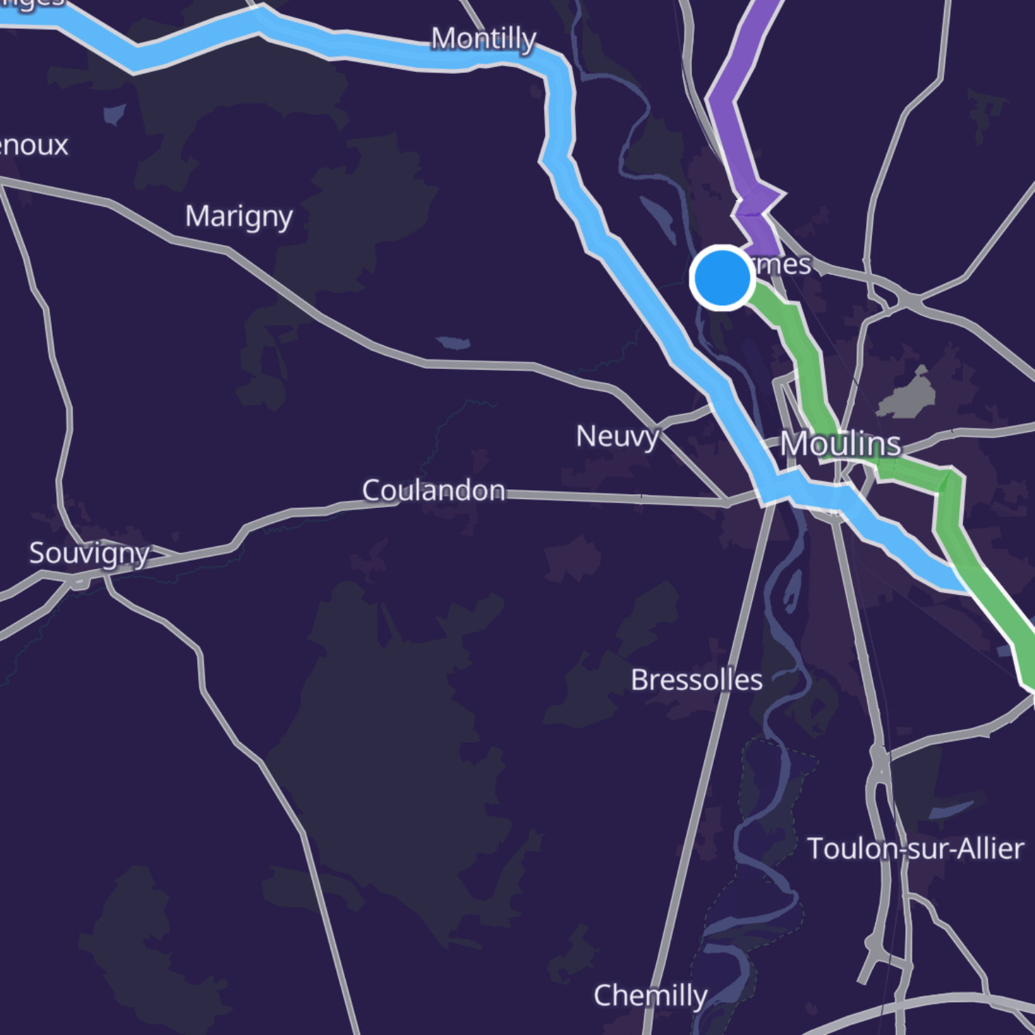 Map itinerary