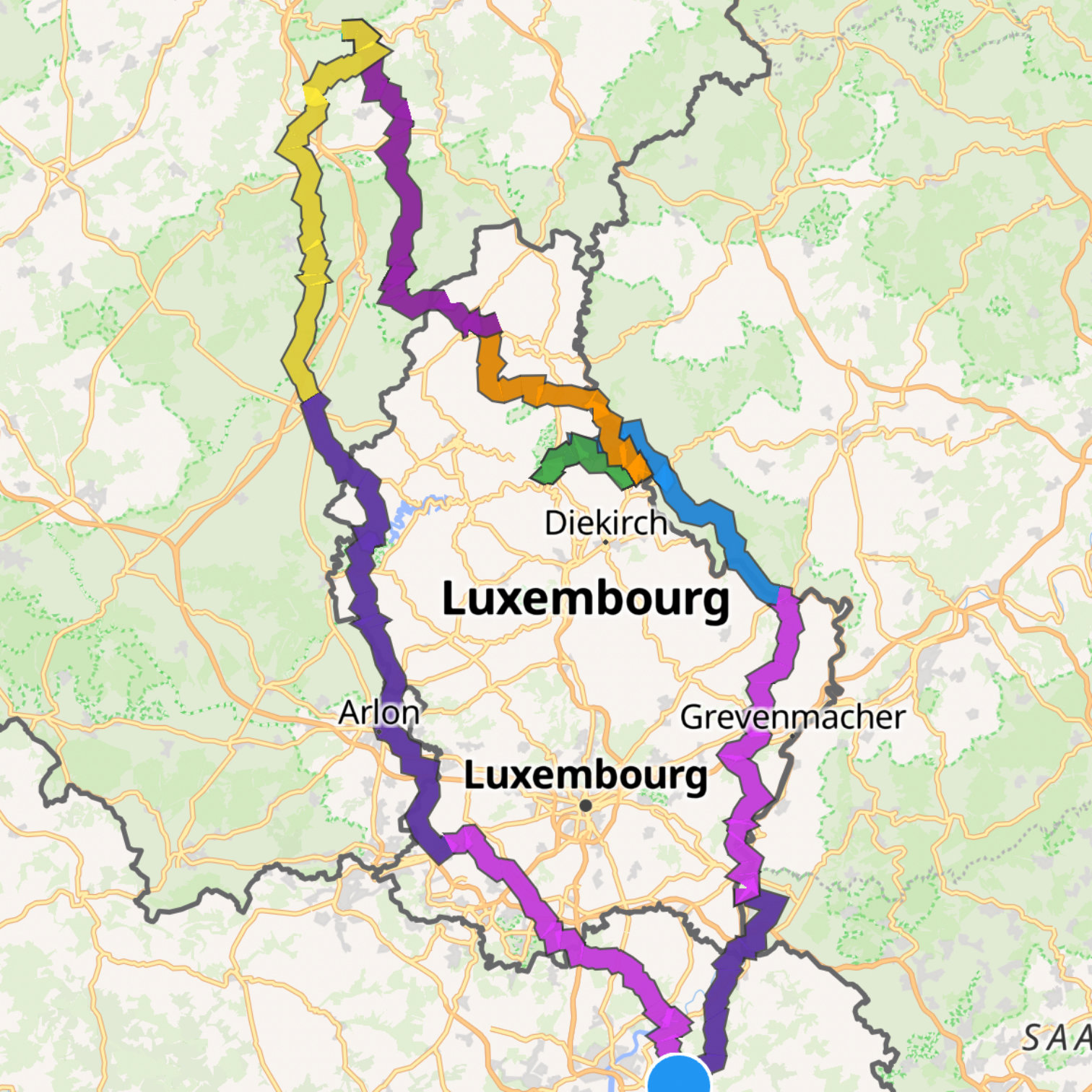 Map itinerary