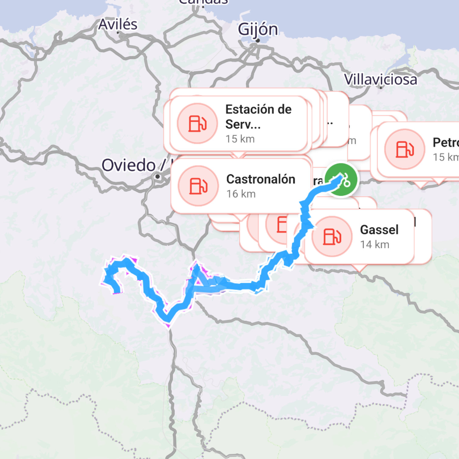 Map itinerary