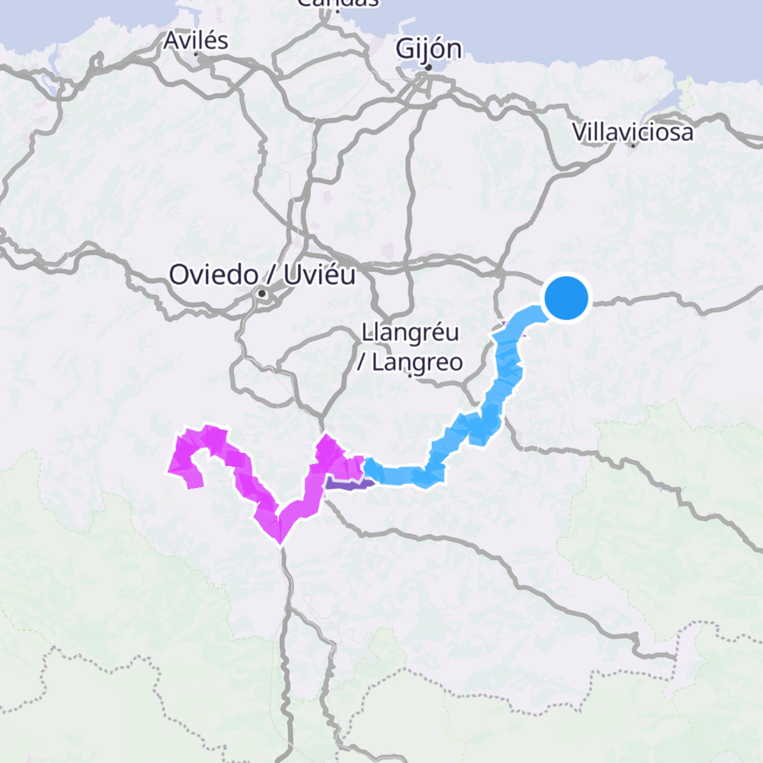 Map itinerary