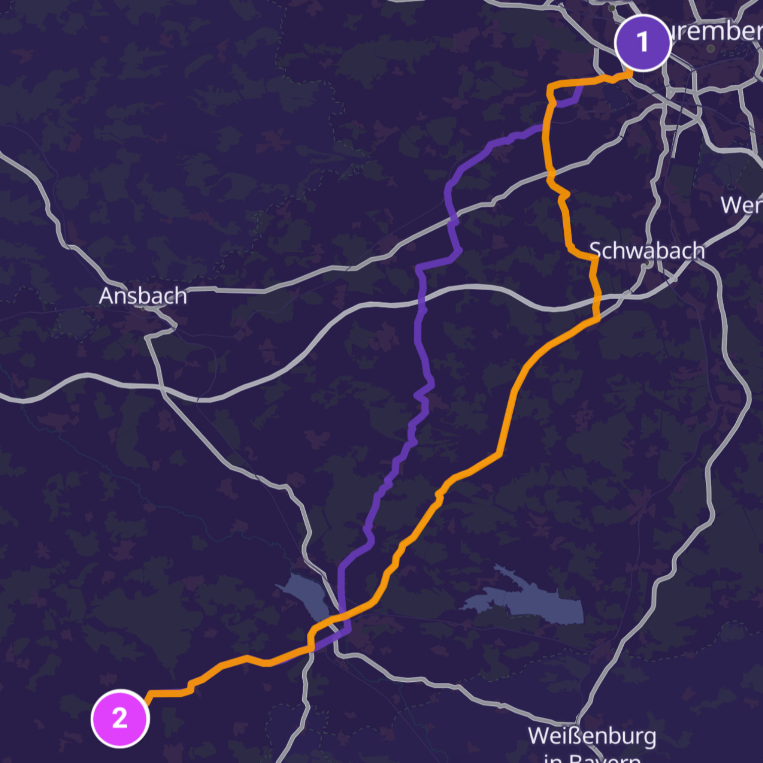 Map itinerary