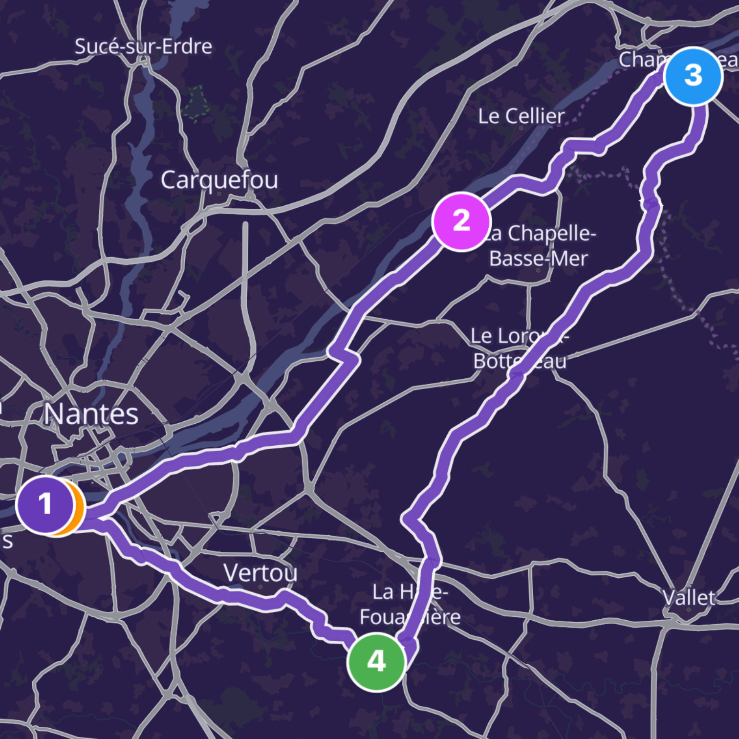 Map itinerary
