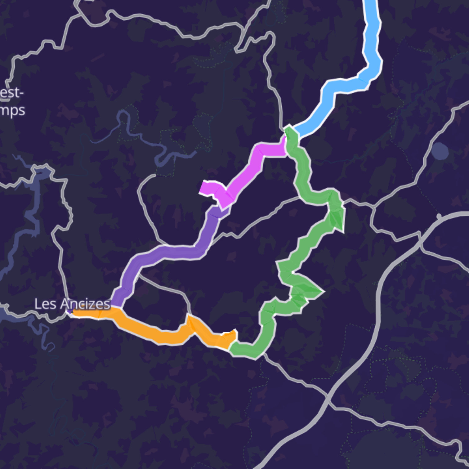 Map itinerary