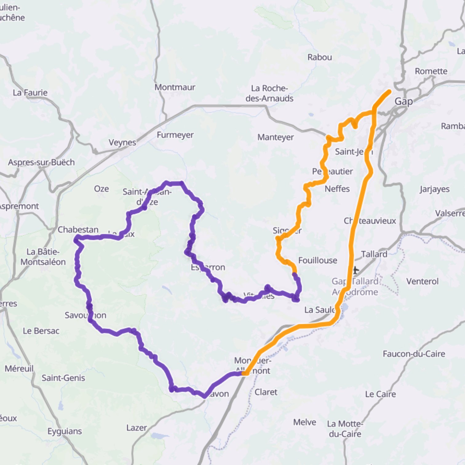 Map itinerary
