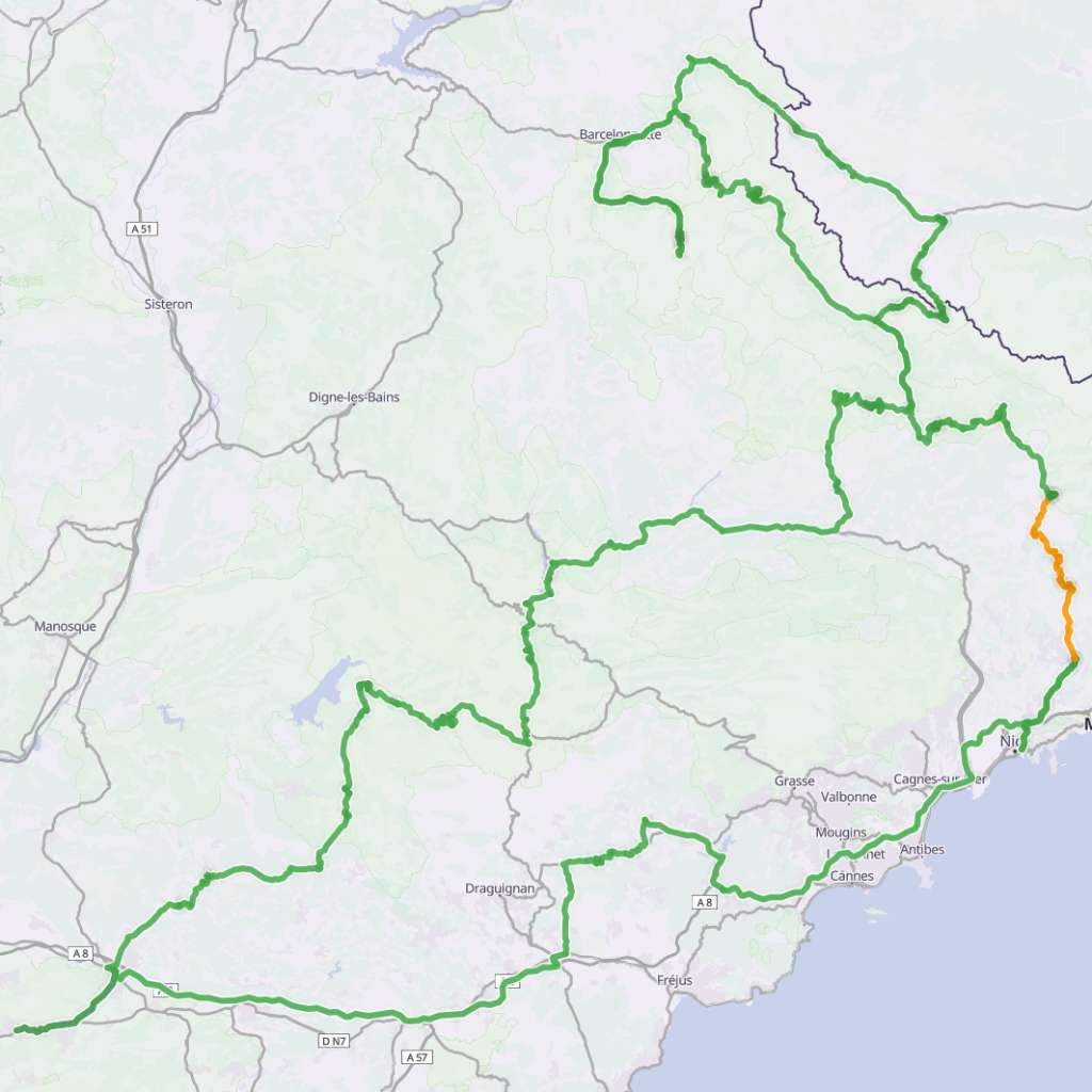 Map itinerary