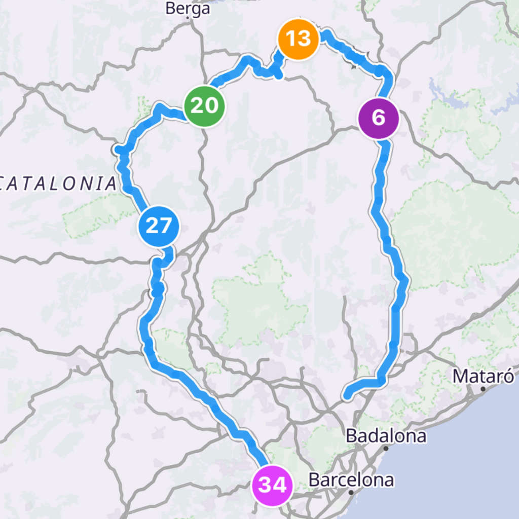Map itinerary