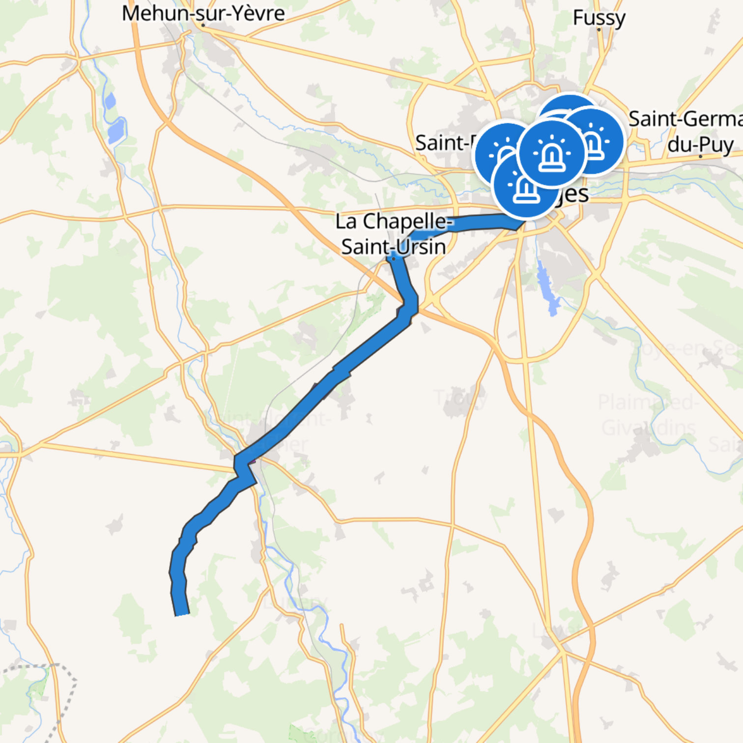 Map itinerary
