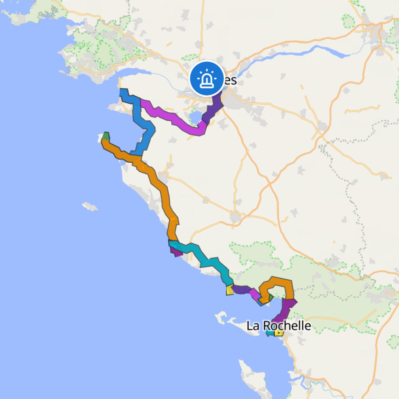Map itinerary
