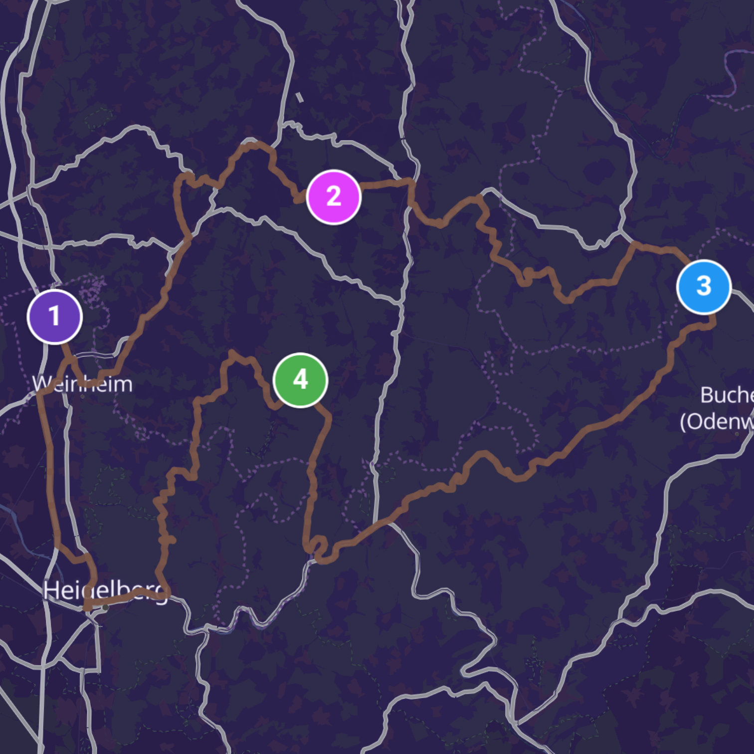 Map itinerary