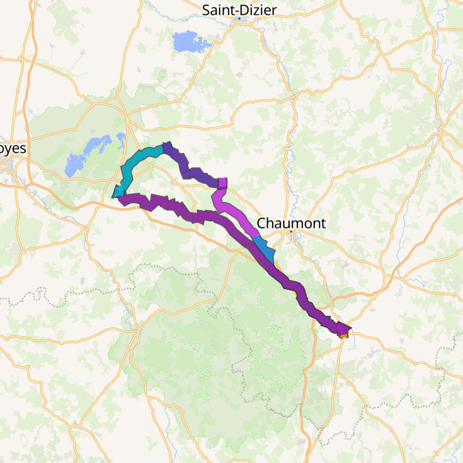 Map itinerary