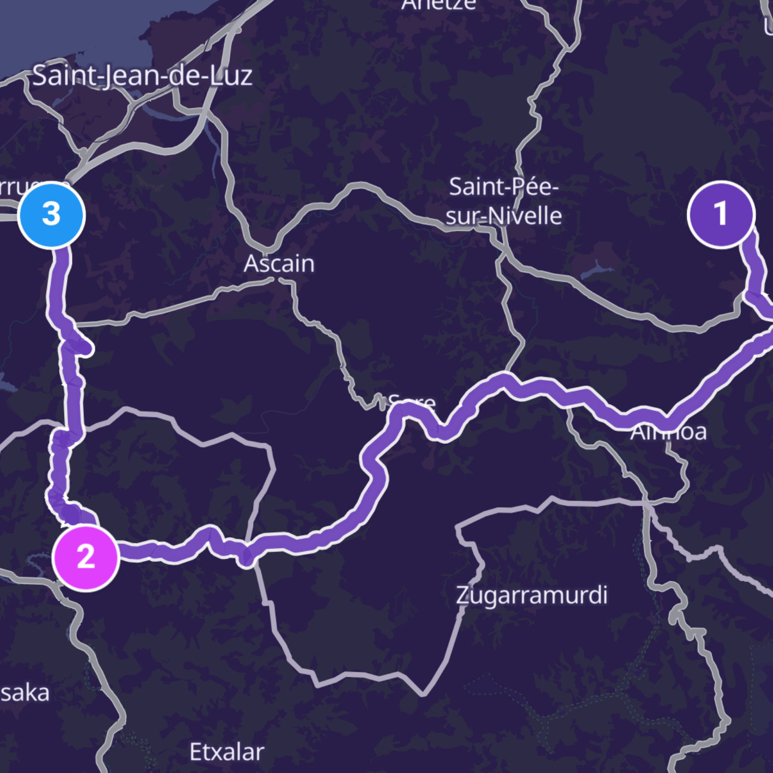 Map itinerary
